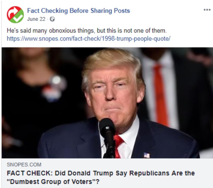 Fact check everything before sharing online