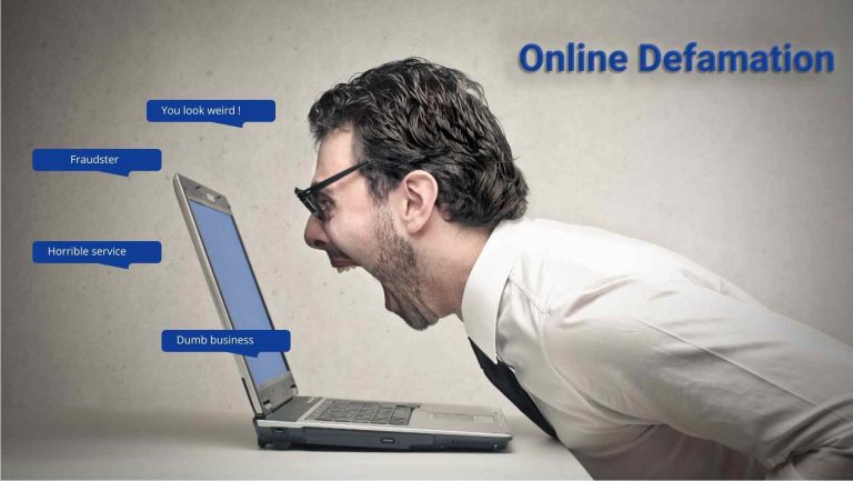 A man fighting online defamation