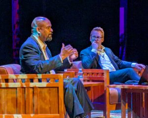 Jacob K. Friefeld in a debate at a recent event